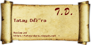 Tatay Dóra névjegykártya